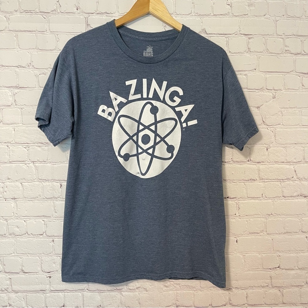 Ripple Junction Big Bang Theory Bazinga Collegiate with Linear Atom Tee